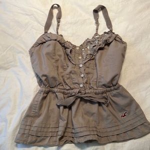 Hollister tan tank top. Size XS